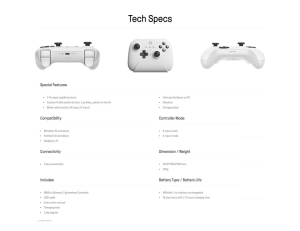 Геймпад 8BitDo Ultimate 2.4G Wireless Controller White Edition