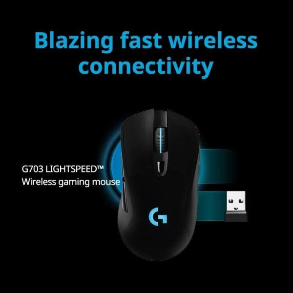 Миша Logitech G703 Lightspeed Wireless Black
