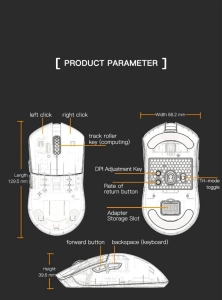 Бездротова ігрова мишка Motospeed Darmoshark M3 Pro Black