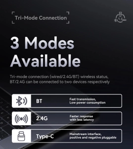 ATTACK SHARK X3 2.4G/USB-C з кабелем/Bluetooth Бездротова ігрова миша