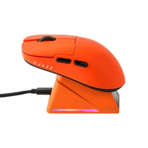 Бездротова магнітна миша Ajazz AJ159 APEX PAW3950 400 мАч RGB Помаранчева