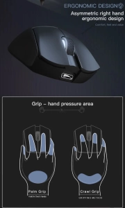 Бездротова ігрова миша Darmshark N5 Nordic N52840 PAM3395 Чорна