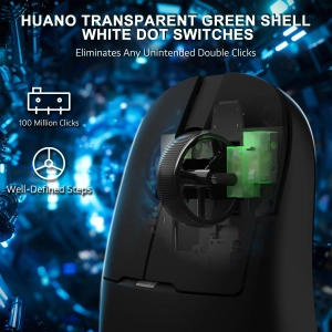 Бездротова геймерська миша Ajazz AJ179 APEX PAW3950 400 мАч RGB Чорна