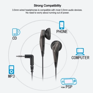 Навушники Sennheiser MX375 з глибокими басами, 3,5 мм гарнітура з HD, музика для iPhone, Android