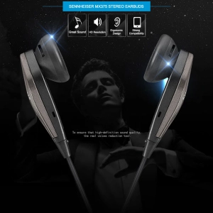 Навушники Sennheiser MX375 з глибокими басами, 3,5 мм гарнітура з HD, музика для iPhone, Android
