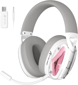 ATTACK SHARK L60 Легка бездротова ігрова гарнітура BT/2.4G/ 40 мм динаміки Білі