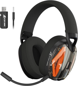 ATTACK SHARK L60 Легка бездротова ігрова гарнітура BT/2.4G/ 40 мм динаміки Чорна