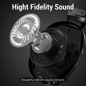 ATTACK SHARK L80 Легка бездротова ігрова гарнітура BT/2.4G/ 40 мм динаміки,Чорна