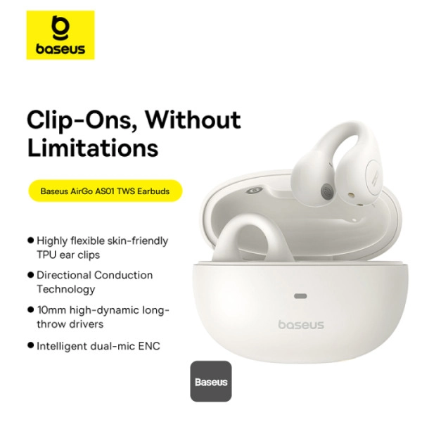 Навушники Baseus AS01 AirGo White