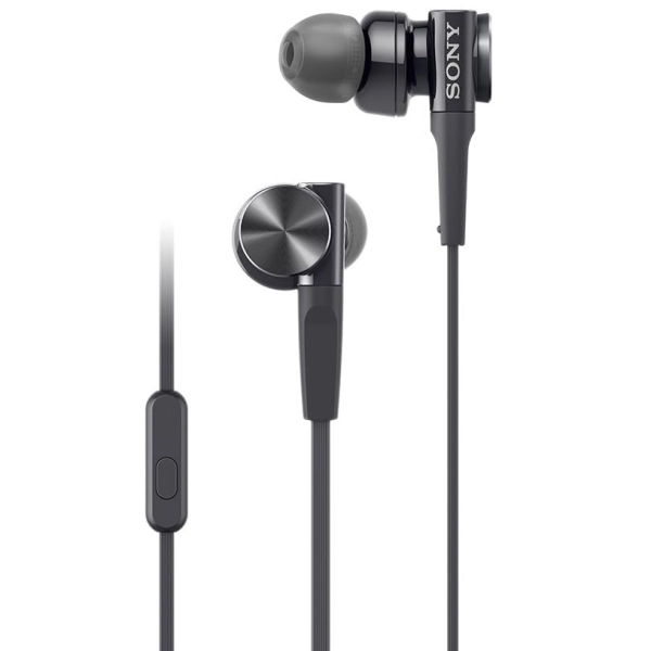 Дротові навушники-вкладиші Sony MDR-XB75AP з додатковими басами з роз’ємом 3,5 мм – (чорні)