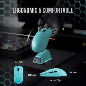 Ajazz AJ159 APEX PAW3950 400 мАч RGB Голубого кольору