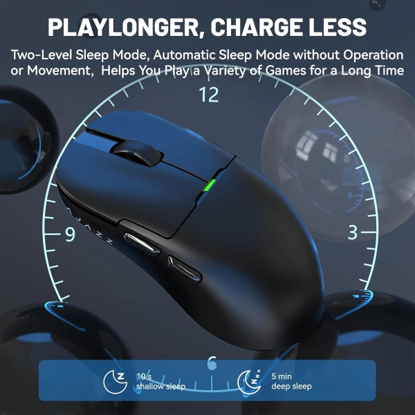 Ajazz AJ159P PAW3395 2.4G 26000 DPI RGB Black