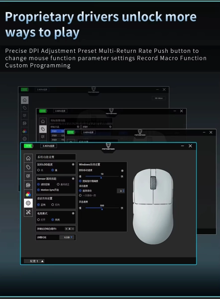 Darmoshark X6 Dual-Mode 2.4G/USB-C PAW3395 White