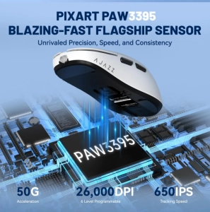 Ajazz AJ159 PAW3395 2.4G 26000 DPI Бездротова миша Білого кольору