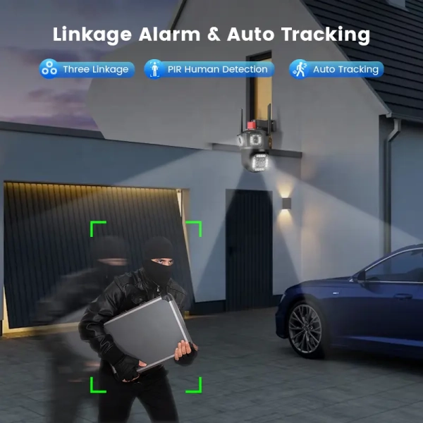Вулична IP Камера 3 в 1 WiFi Поворотна TOX WS-Q204V V380 PRO