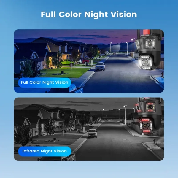 Вулична IP Камера 3 в 1 WiFi Поворотна TOX WS-Q204V V380 PRO