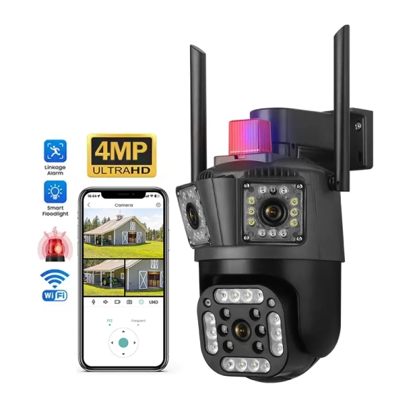 Вулична IP Камера 3 в 1 WiFi Поворотна TOX WS-Q204V V380 PRO