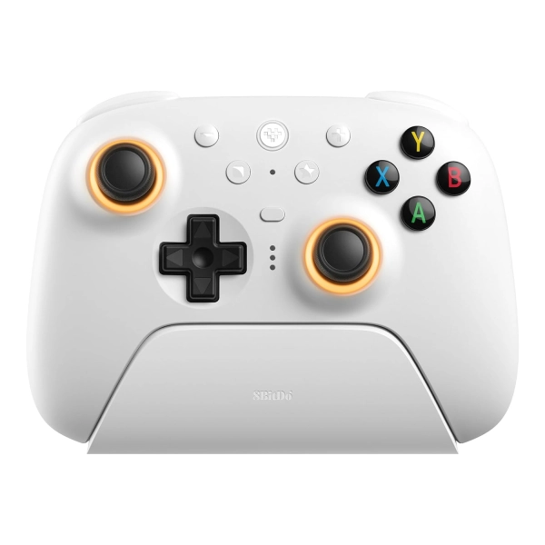 8BitDo Ultimate 2 для Windows і Android, ігровий контролер із джойстиками TMR, Еффект Холла/тактильні тригери White