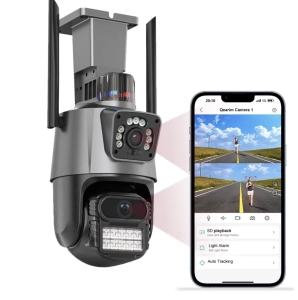 Вулична 6MP IP WiFi камера 2 в 1 QEARIM EP11-QQ-6M 3+3MP icsee Dual Lens