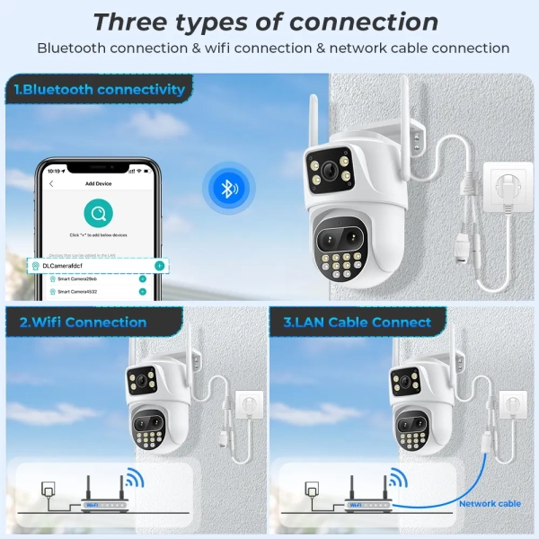 Зовнішня 9 MP IP WiFi камера QEARIM EP7-QQ-6M 8X Zoom ICSEE