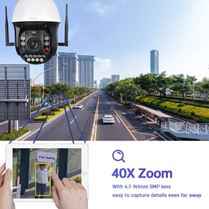 Вулична IP камера 8MP SmartHD Y40 SONY 415 40X оптичний зум, WiFi PTZ, лазерне підсвічування, металевий корпус IP66, microSD