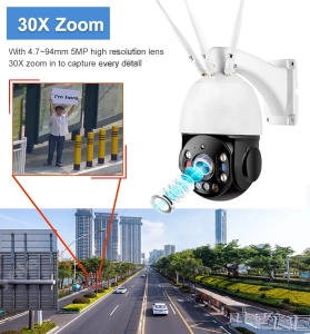 Вулична IP камера Smart HD Y10 5MP SONY 335 30X оптичний зум, WiFi PTZ, поворотна, металевий корпус IP66, microSD