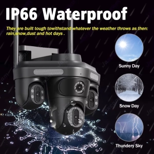 Зовнішня 12 MP IP камера Overscam Три об'єктива 6K автоматичне стеження WiFi IPC360