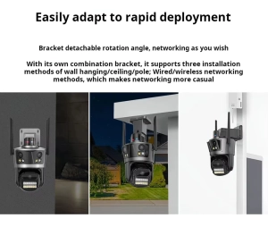 Зовнішня 8 MP IP WiFi камера QEARIM EP12-SP8M ICSEE 3 Лінзи