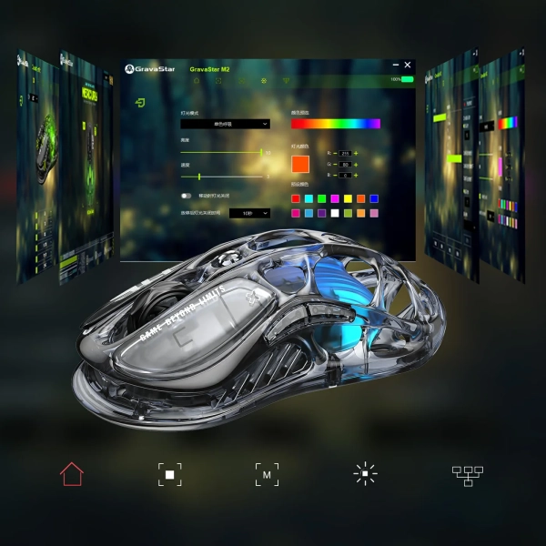 GravaStar Mercury M2 - Transparent Black, (GRAVASTARM2_XTAL_BLK)