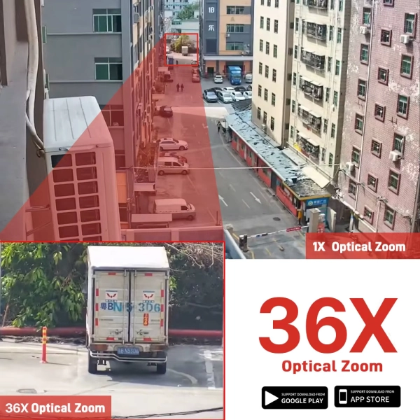 Вулична 6MP IP камера 2 в 1 WiFi поворотна TOX EP5-QQ-6M-36X Zoom ICSEE