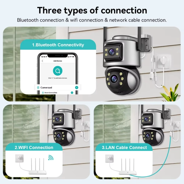 Зовнішня 8 MP IP WiFi камера TOX Q32-QQ-8M Автостеження за людиною ICSEE