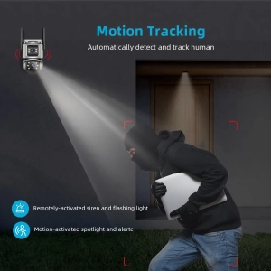 Зовнішня 8 MP IP WiFi камера TOX Q32-QQ-8M Автостеження за людиною ICSEE