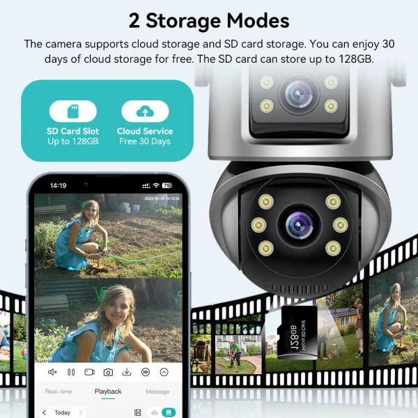 Зовнішня 8 MP IP WiFi камера TOX Q32-QQ-8M Автостеження за людиною ICSEE