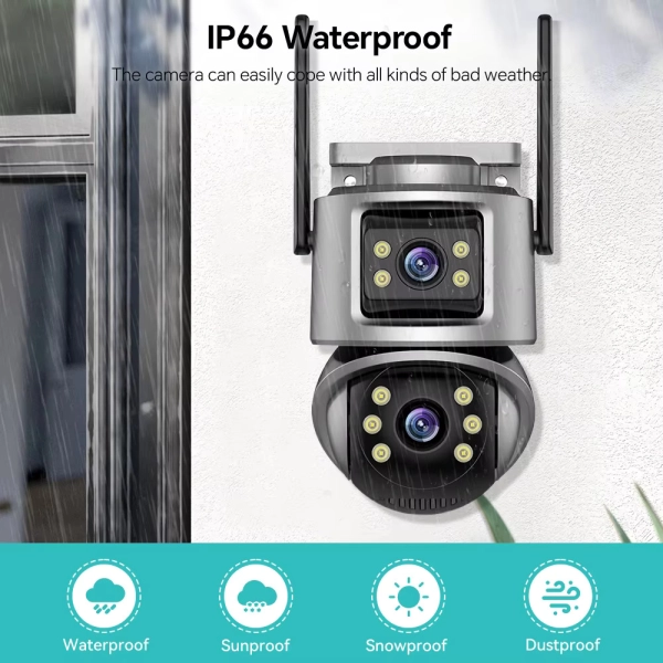 Зовнішня 8 MP IP WiFi камера TOX Q32-QQ-8M Автостеження за людиною ICSEE