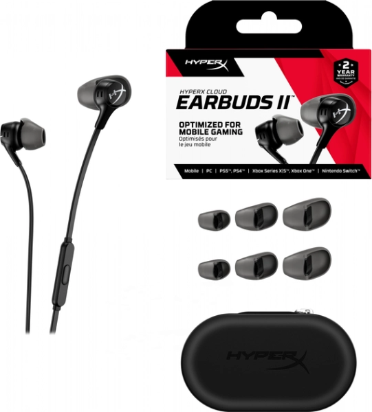 Навушники HyperX Cloud Earbuds II Чорні