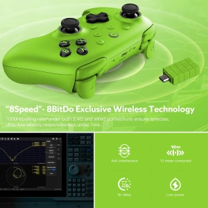 8BitDo Ultimate 2 для Windows і Android, ігровий контролер TMR, Еффект Холла Green