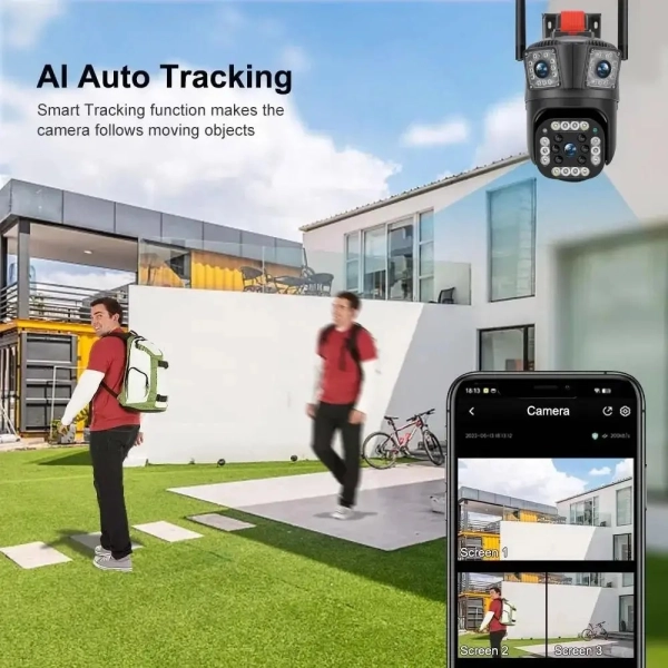 Зовнішня 12MP IP Камера 3 в 1 WiFi Поворотна Verto SC04 V380 PRO