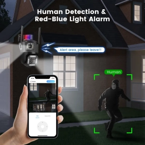Зовнішня 12MP IP Камера 3 в 1 WiFi Поворотна Verto SC04 V380 PRO