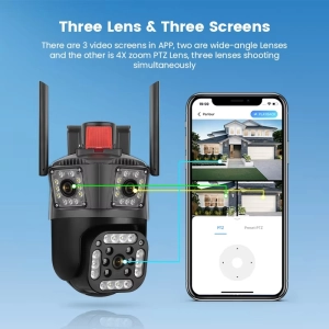 Зовнішня 12MP IP Камера 3 в 1 WiFi Поворотна Verto SC04 V380 PRO