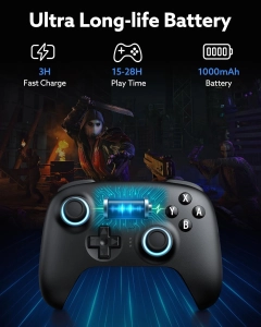 8BitDo Ultimate 2 Bluetooth Геймпад  Switch, Switch 2, ПК з Windows, TMR, Еффект Холла Black