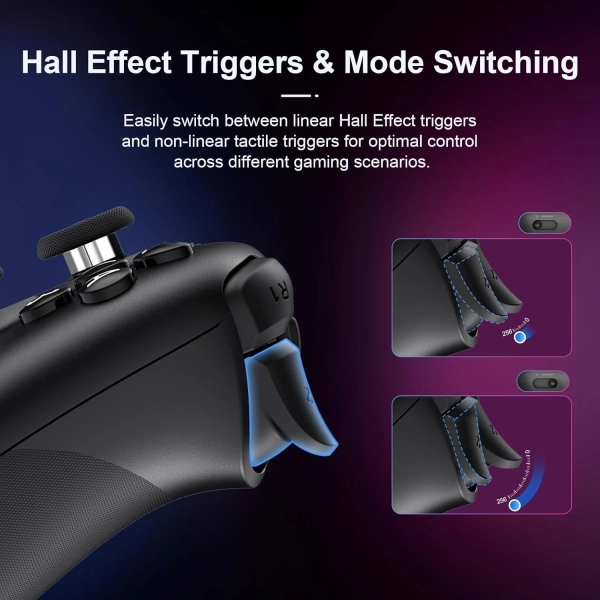 8BitDo Ultimate 2 Bluetooth Геймпад  Switch, Switch 2, ПК з Windows, TMR, Еффект Холла Black