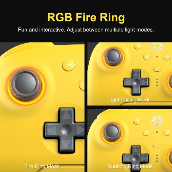 8BitDo Ultimate 2 Bluetooth Геймпад Switch, Switch 2, ПК з Windows, TMR, Еффект Холла Yellow