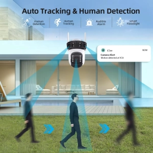 Вулична 9 MP IP WiFi камера 3 в 1 A56 ICSEE Стеження за людьми