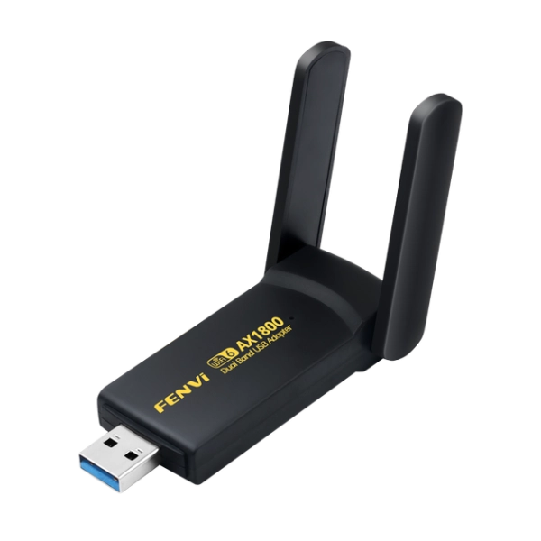 USB Wi-Fi 6 адаптер FENVI FU-AX1800 Mbps Dual Band 2.4G/5G із двома антенами Двохдіапазонний