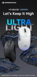 Ігрова Миша MAMBASNAKE M3 Спіральний кабель, PAW3395PRO, 40 000 DPI, мікроперемикач Omron