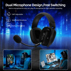 Навушники ATTACK SHARK L80 PRO  BT/2.4G/ 40 мм динаміки Black