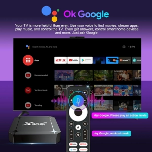 X96Q RK3518 2/16 Android TV 14 Голос Управління