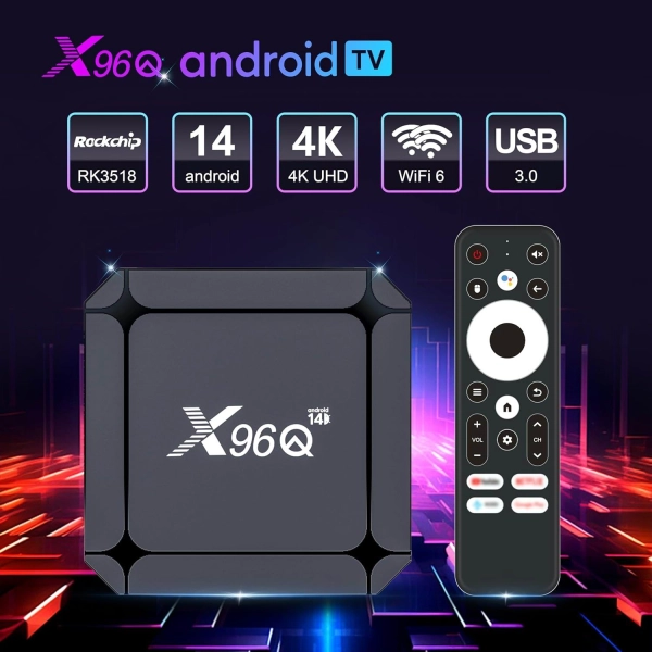 X96Q RK3518 2/16 Android TV 14 Голос Управління