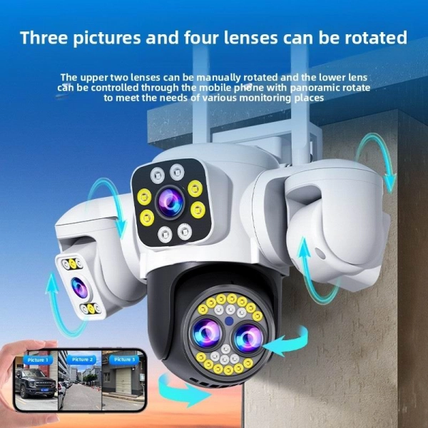 Вулична 16 MP 10X Zoom IP камера Techsion 4 в 1 WiFi Yoosee