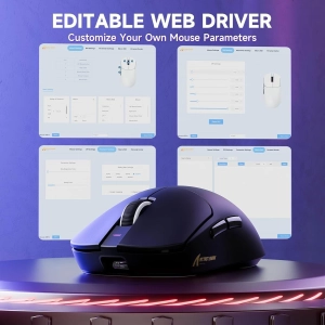 Миша ATTACK SHARK X8 Pro PAW 3395PRO Sensor,40K DPI,8K 2.4G/USB-C з кабелем/Bluetooth Чорна